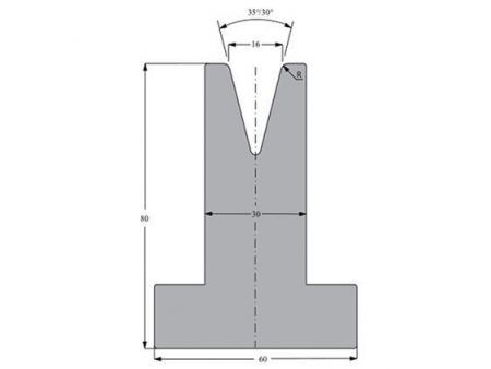 Matrices 35°, H=80mm, Utillaje para plegadora Bystronic