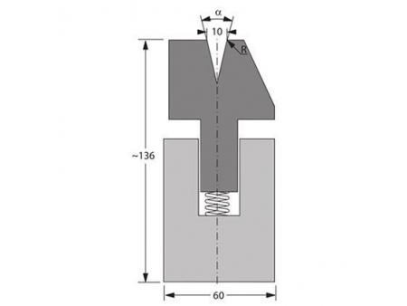 Matrices 35°, H=80mm, Utillaje para plegadora Bystronic