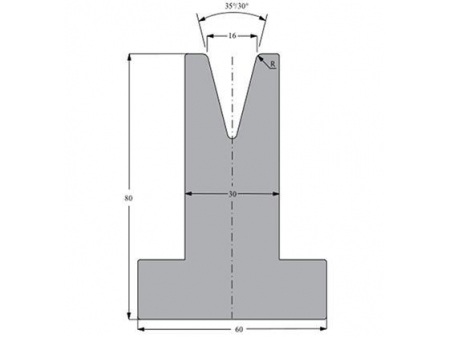 Matrices 35/30°, H=80mm, Utillaje para plegadora Bystronic