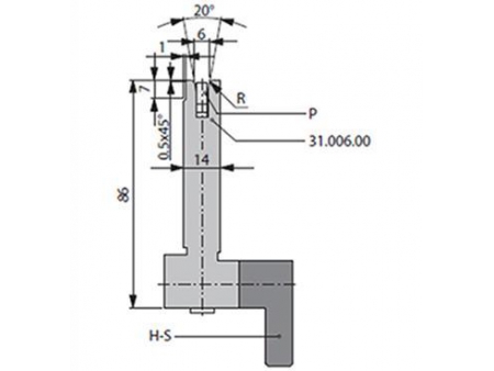 Matrices 20°, H=86mm, Utillaje para plegadora Bystronic