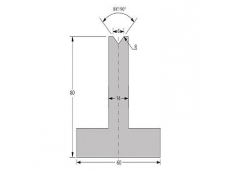 Matrices 88/90°, H=80mm, Utillaje para plegadora Bystronic