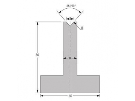 Matrices 88/90°, H=80mm, Utillaje para plegadora Bystronic