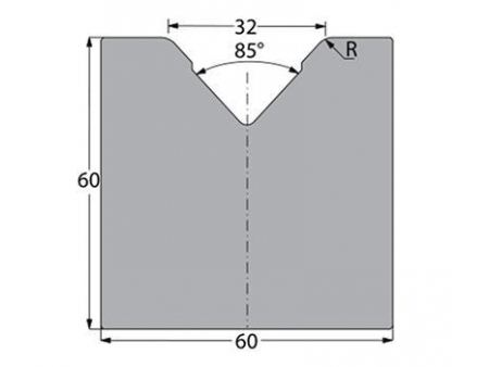 Matrices 85°, H=80mm, Utillaje para plegadora Bystronic