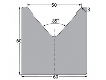 Matrices 85°, H=80mm, Utillaje para plegadora Bystronic