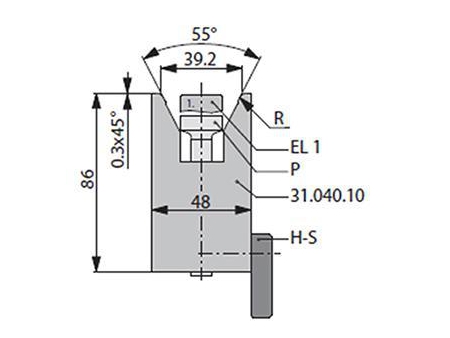 Matrices 60°, H=86mm, Utillaje para plegadora Bystronic
