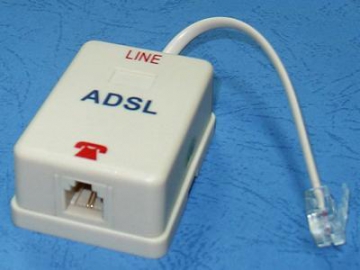 Filtro ADSL, 1 macho RJ11 a 1 hembra RJ11