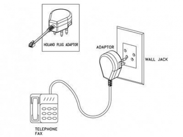 Adaptador telefónico, para Países Bajos