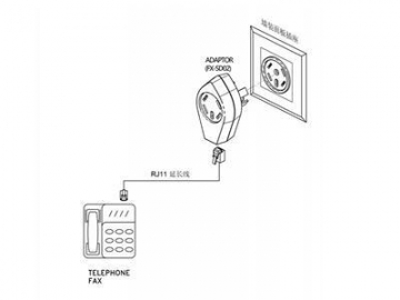 Adaptador telefónico, para Suecia