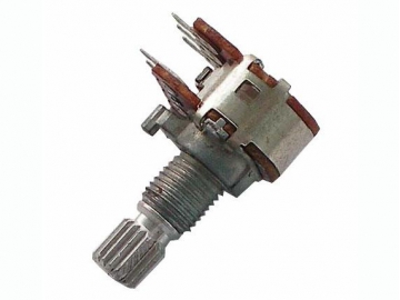 Potenciómetro rotatorio 12mm de eje metal, series WH120