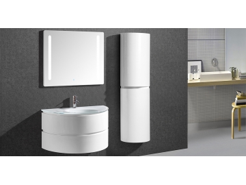 Set de Mueble de Baño, Suspendido de 3 Piezas en color Blanco - IL-6602