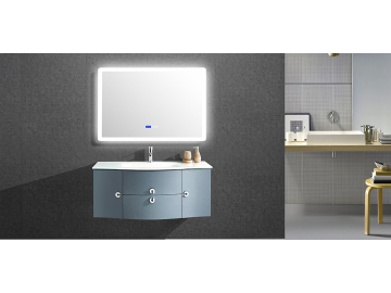 Mueble Vanitorio, con Espejo LED, en Color Celeste Claro - IL1905G