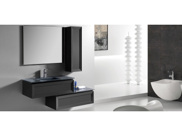 Mueble de Baño, Modular de Tres Piezas en Color Negro - IL-1561