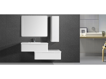 Mueble de Baño, Modular con Armario y Espejo LED Rectangular - IL-564