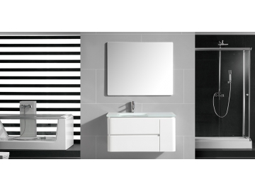 Mueble de Baño Rectangular, con 3 Cajones, con Espejo - IL315