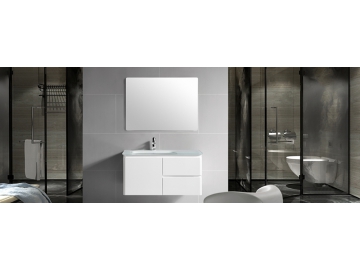 Mueble de Baño Rectangular, con 3 Cajones, con Espejo - IL315