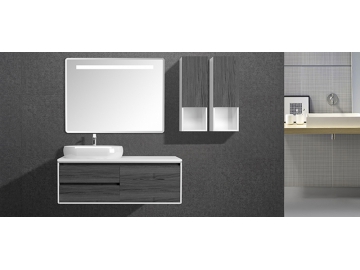 Mueble de Baño, con Lavabo sobre Encimera, en Color Gris - IL2606