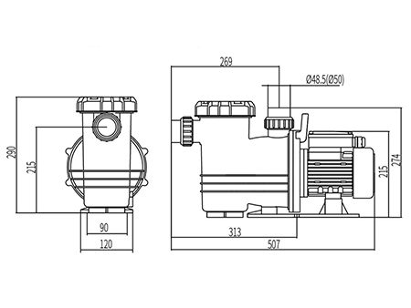 Bomba para piscina, DXD-310FM