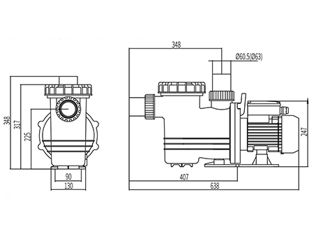 Bomba para piscina, DXD-315FM