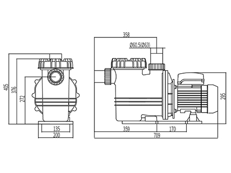 Bomba para piscina, DXD-330FM