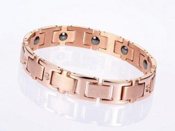 Pulsera Magnética, de Acero Inoxidable en Color Dorado - S079
