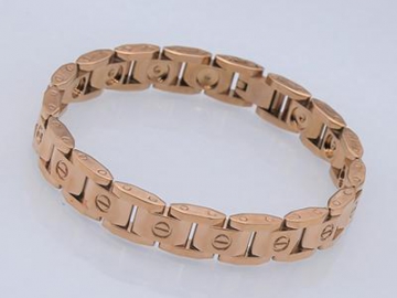 Pulsera Magnética, de Acero Inoxidable en Color Dorado - S1203