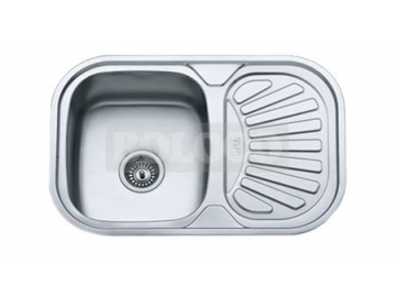 Fregadero de 1 cubeta de acero inoxidable con escurridor BL-881