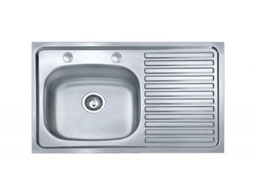 Fregadero de 1 cubeta de acero inoxidable con escurridor BL-931L
