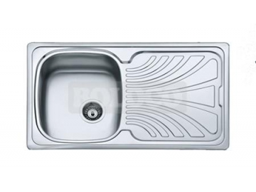 Fregadero de 1 cubeta de acero inoxidable con escurridor BL-891B