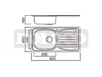 Fregadero de una tina de acero inoxidable BL-906