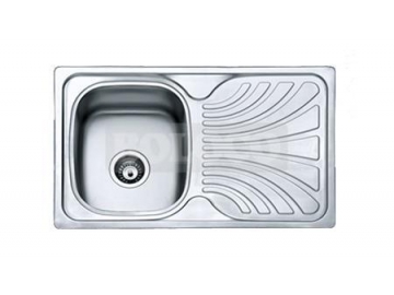 Fregadero de 1 cubeta de acero inoxidable con escurridor BL-824