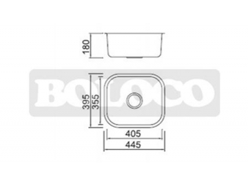 Fregadero de una tina de acero inoxidable BL-845