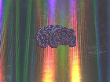 Cartulina holográfica de seguridad