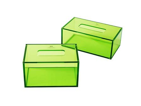 Caja de acrílico para pañuelos descartables