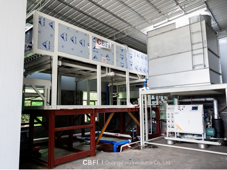 Máquina para Fabricar Hielo en Bloques por Refrigeración Directa de 10 toneladas para cliente en Huizhou en 2021