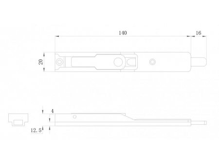 Cerrojo 1201B; Accesorios para Puertas y Ventanas; Herrajes para Puertas y Ventanas Cerrojo