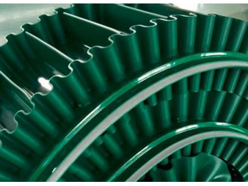 Bandas Transportadoras de PVC, con Bordes Ondulados; Cintas Transportadoras con Bordes Ondulados