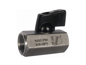 Mini válvula de bola de acero inoxidable NSF, válvula de bola de una pieza, con cuerpo hexagonal