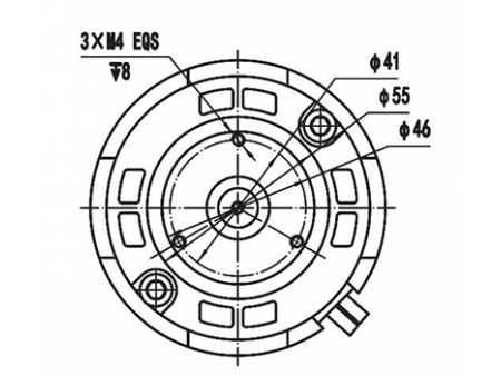 Motor DC de Imán Permanente, con Escobillas 200W (3200±8% RPM) - ZD089AX