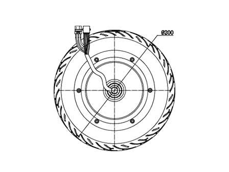 Motor de Imán Permanente sin Escobillas, 250W - GF105AQH; Motores de Corriente Continua