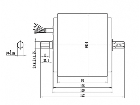 Motor de Cubo de Rueda 400W (Sin Escobillas), GF068ALH