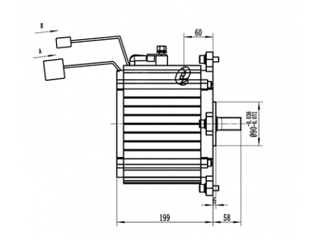 Motor de Tracción 6000-11000W (Sin Escobillas), TZ210BX-T