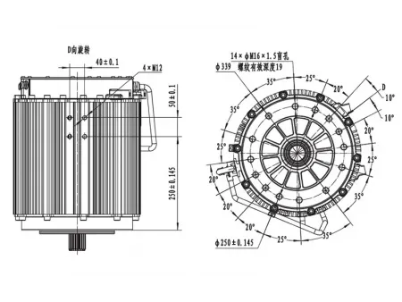 Motor de tracción 35000W (sin escobillas), TR300A