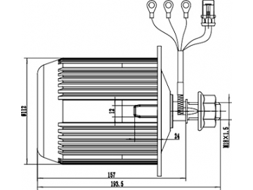 Motor de Imán Permanente sin Escobillas, 500W - GF090AK; Motores de Corriente Continua