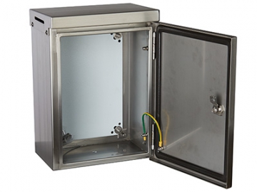 Stainless Steel Enclosure with Double Layer Top, Wall Mounted, Turn Latch, IP66