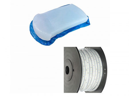 Caucho de silicona de alta transparencia para extrusión (pirogénica)