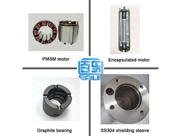 Bomba Solar Sumergible DC de 4 Pulgadas, con Motor Sumergible Encapsulado e                      Impulsor de Acero SS304 BLSSP