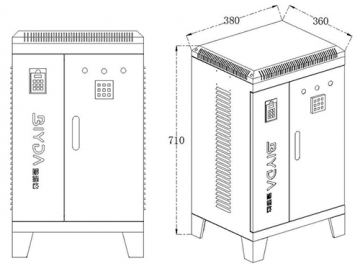 Fuente de alimentación de calentamiento por inducción 20-30kW (soporte de suelo), Fuente de poder