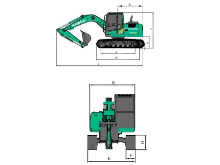 Excavadora Compacta, SWE100E; Excavadoras Pequeñas