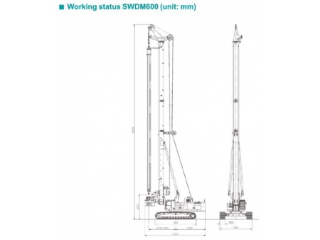 Perforadora Rotativa, SWDM600; Perforadoras Sobre Orugas