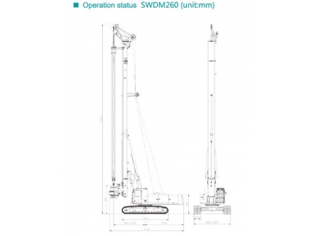 Perforadora Rotativa, SWDM260; Perforadora Sobre Orugas